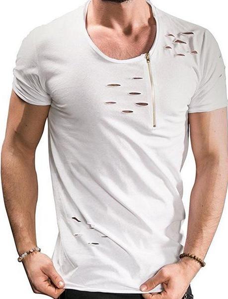 Angelo Ricci™ Summer Ripped Hole T-shirts