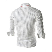 Angelo Ricci™ Polka Dot shirt collar Slim Fit Dress Shirt