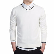 Angelo Ricci™ Knitted Warm V-Neck Pullover