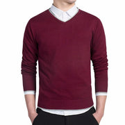 Angelo Ricci™ Knitted Warm V-Neck Pullover