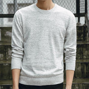 Angelo Ricci™ Casual O-Neck Slim Cotton Knit Pullover