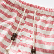 Angelo Ricci™ Cotton Linen Stripe Shorts