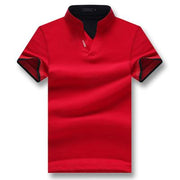 Angelo Ricci™ Summer Short Sleeved Turn Down Collar Polo Shirt