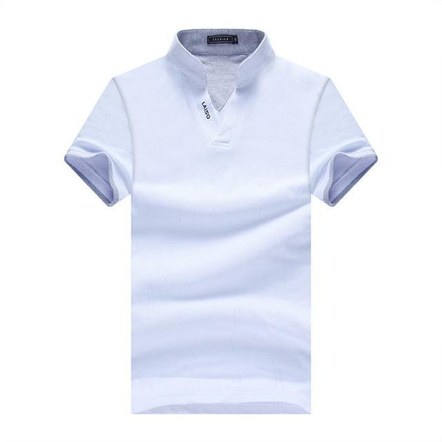 Angelo Ricci™ Summer Short Sleeved Turn Down Collar Polo Shirt