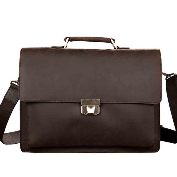 Angelo Ricci™ Vintage Style Leather Briefcase