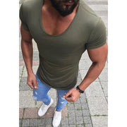Angelo Ricci™ Low Neck Skinny Fitness T-Shirt