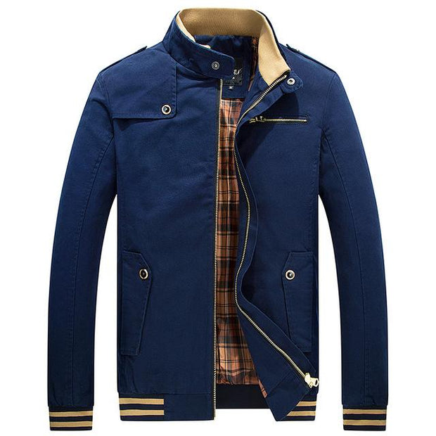 West Louis™ Stand Collar Zipper Coats Blue / M - West Louis