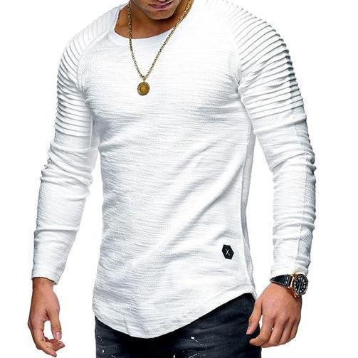Angelo Ricci™ Fold Long Sleeves Hombre T-Shirt