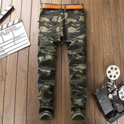 West Louis™ Camo Multi-Pocket Casual Jeans  - West Louis