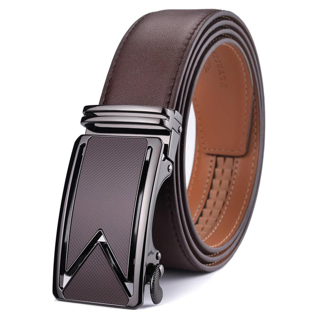 Angelo Ricci™ Cowhide Leather Luxury Automatic Buckle Belt