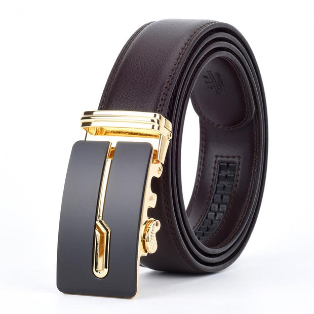 Angelo Ricci™ Designer Buckle Leather Belt