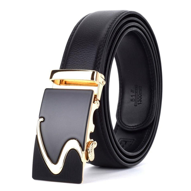 Angelo Ricci™ Designer Buckle Leather Belt