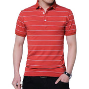 West Louis™ Brand Summer Stripped Polo Shirt  - West Louis