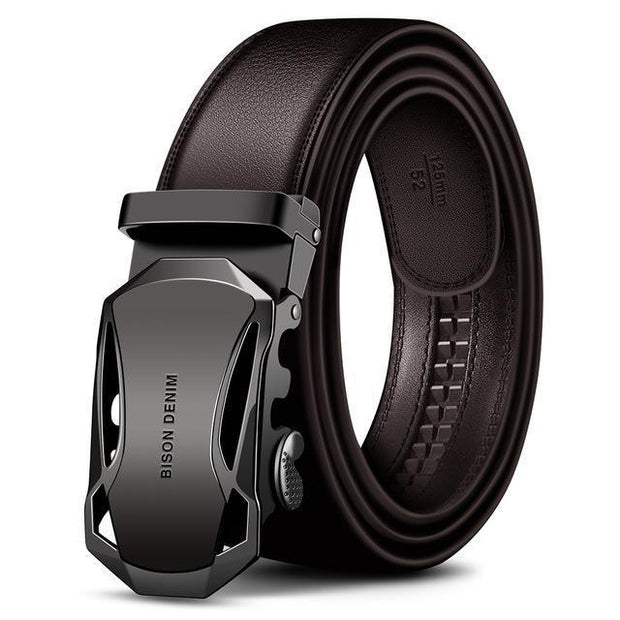 Angelo Ricci™ Automatic Buckle Genuine Leather Belt