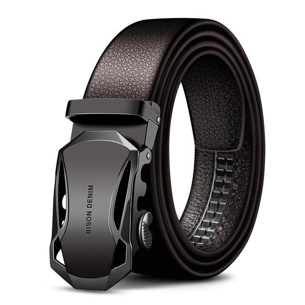 Angelo Ricci™ Automatic Buckle Genuine Leather Belt