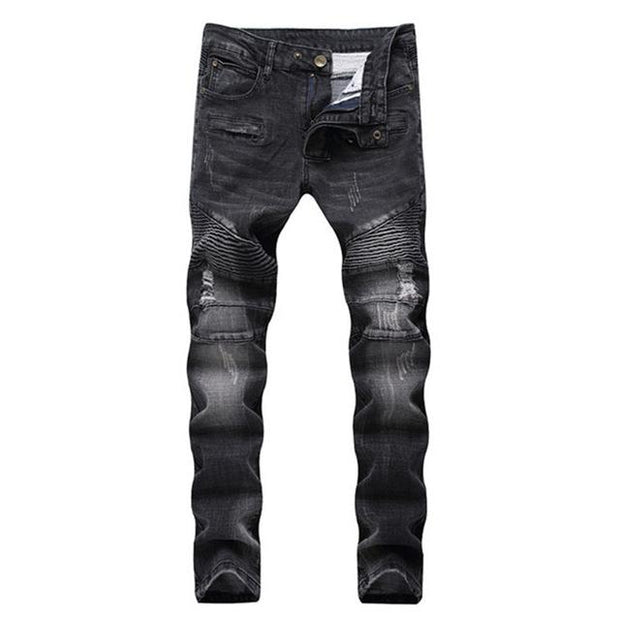 West Louis™ Elasticity Washed Cotton Jeans Black / 30 - West Louis