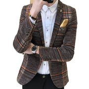 Angelo Ricci™ Designer Blazer Tweed Button