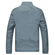 Angelo Ricci™ Autumn Solid Stand Collar Windproof Jacket