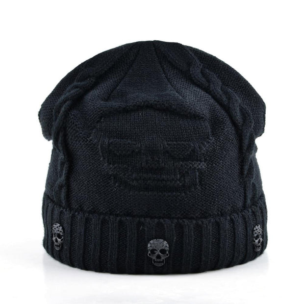 Angelo Ricci™ Velvet Rasta Skull Beanies