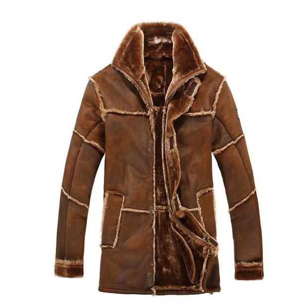 Angelo Ricci™ Warm Faux Suede Luxury Coat