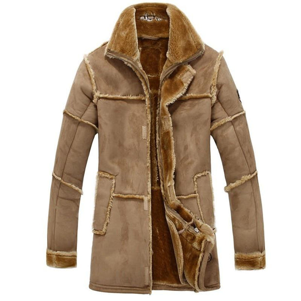 Angelo Ricci™ Warm Faux Suede Luxury Coat