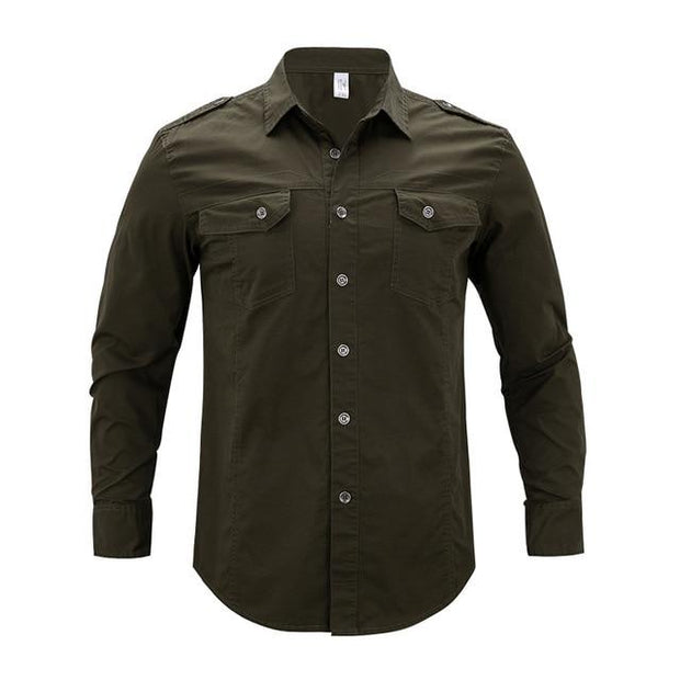 Angelo Ricci™ Luxury Long Sleeve Cotton Shirt