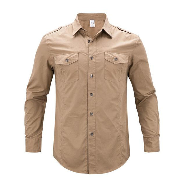 Angelo Ricci™ Luxury Long Sleeve Cotton Shirt