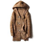 Angelo Ricci™ Hooded Knit Jersey Cardigan Sweater