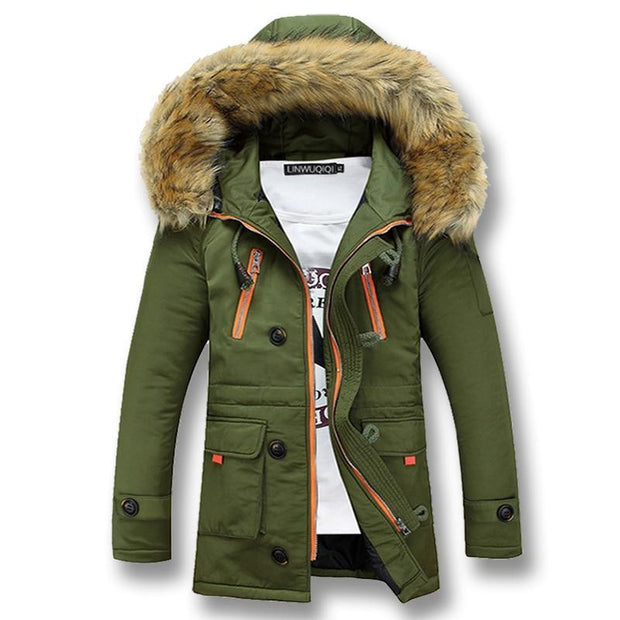 Angelo Ricci™ Winter Outwear Fur Hooded Parka