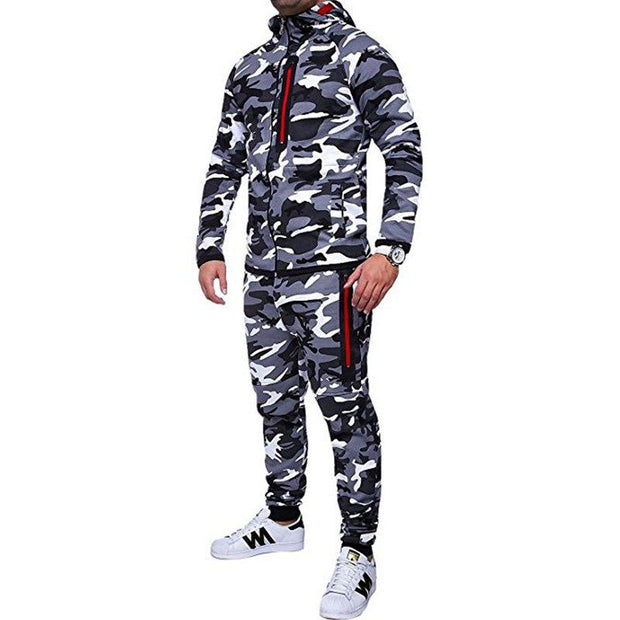 Angelo Ricci™ Spring Camouflage Hooded Tracksuit