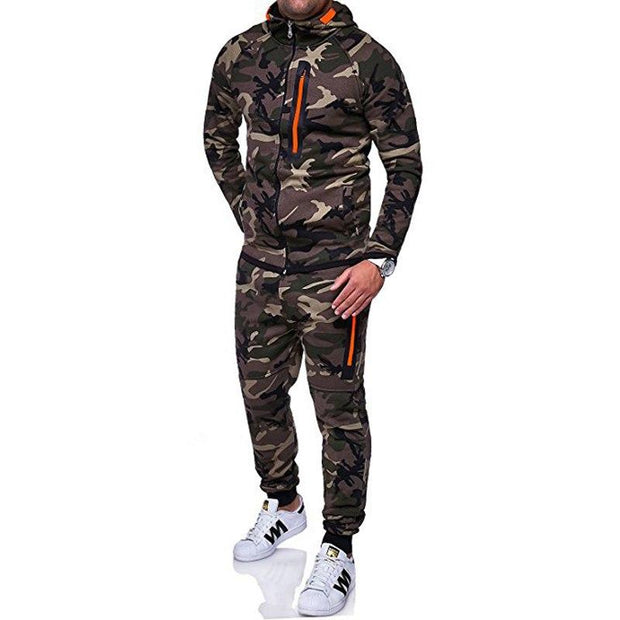 Angelo Ricci™ Spring Camouflage Hooded Tracksuit