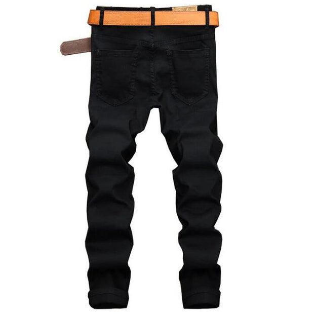 West Louis™ Black Masculina Cotton Jeans  - West Louis