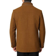 Angelo Ricci™ Wool Cashmere Detachable Scarf Coat