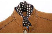 Angelo Ricci™ Wool Cashmere Detachable Scarf Coat