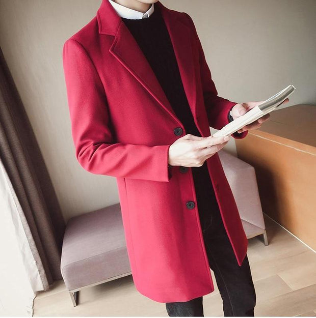 Angelo Ricci™ England Wool Long Overcoat