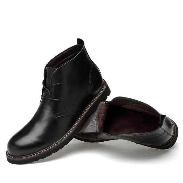 Angelo Ricci™ Winter Fur Leather Chukka Boots