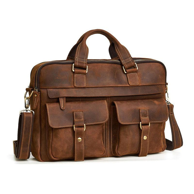 Angelo Ricci™ Vintage Style Leather Briefcases