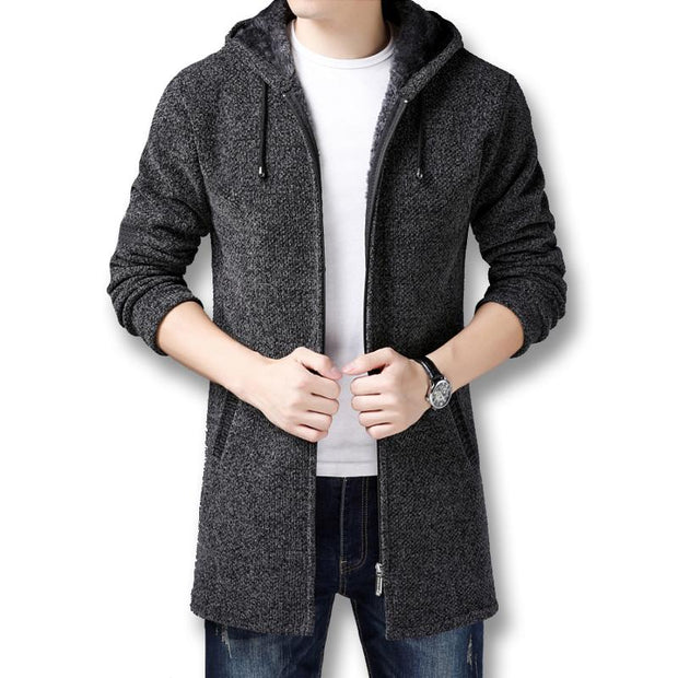 Angelo Ricci™ Style Thick Fleece Knitted Cardigan