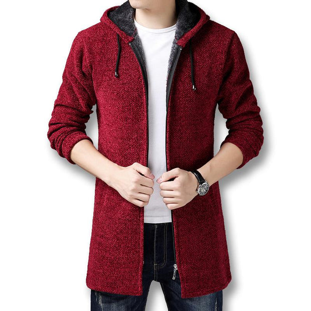 Angelo Ricci™ Style Thick Fleece Knitted Cardigan