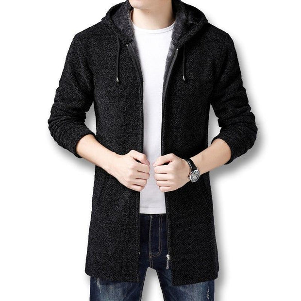 Angelo Ricci™ Style Thick Fleece Knitted Cardigan