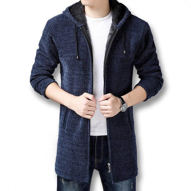 Angelo Ricci™ Style Thick Fleece Knitted Cardigan