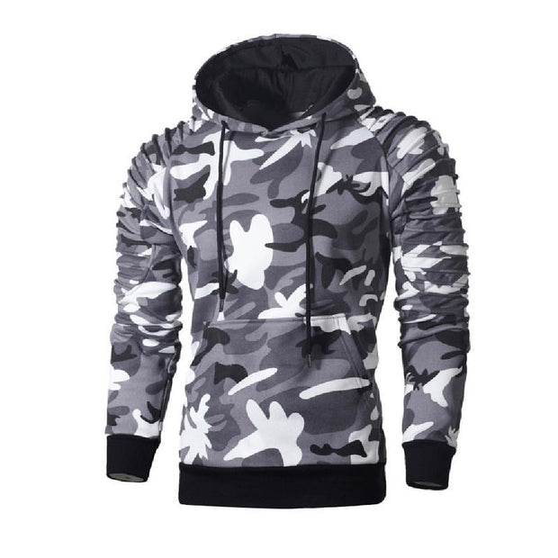 Angelo Ricci™ Camo Pleated Hoodie