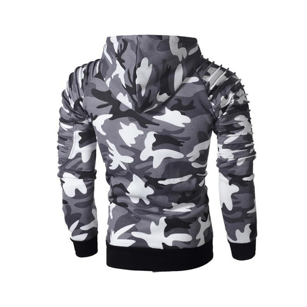 Angelo Ricci™ Camo Pleated Hoodie