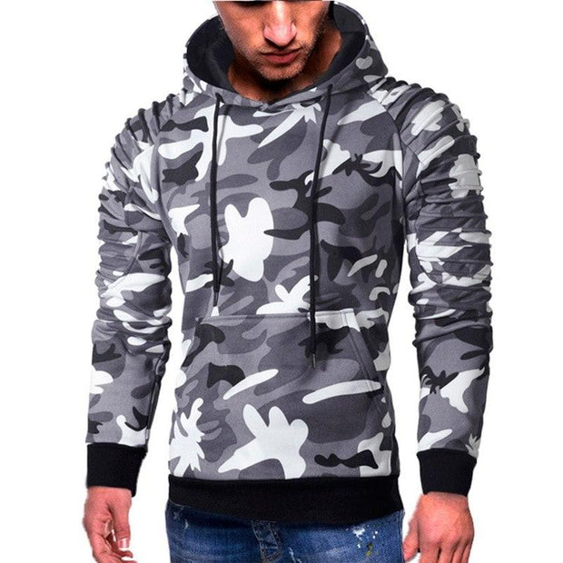 Angelo Ricci™ Camo Pleated Hoodie