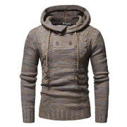 Angelo Ricci™ Knitted Turtleneck Top Sweater Hoodie