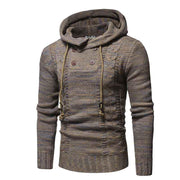 Angelo Ricci™ Knitted Turtleneck Top Sweater Hoodie