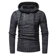 Angelo Ricci™ Knitted Turtleneck Top Sweater Hoodie