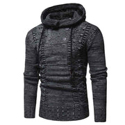 Angelo Ricci™ Knitted Turtleneck Top Sweater Hoodie