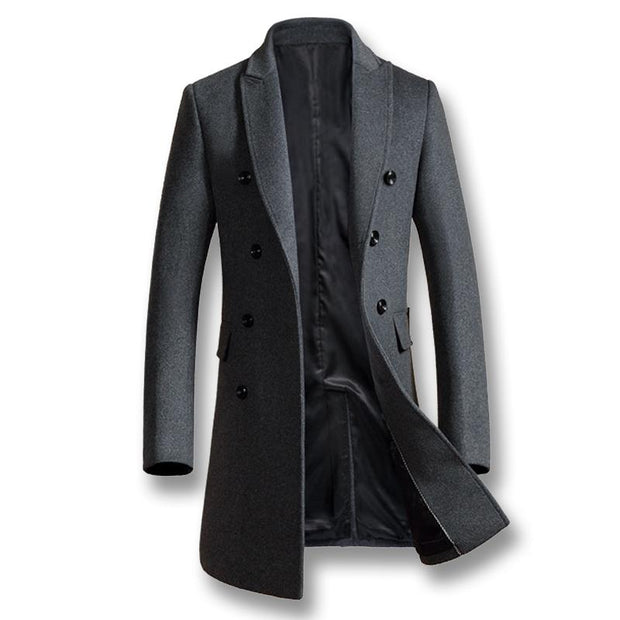 Angelo Ricci™ Warm Business-man Woolen Long Peacoat