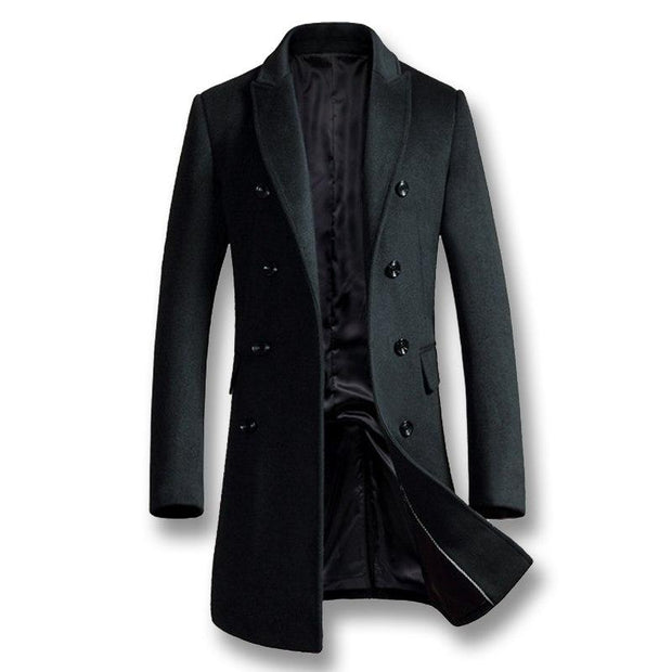 Angelo Ricci™ Warm Business-man Woolen Long Peacoat